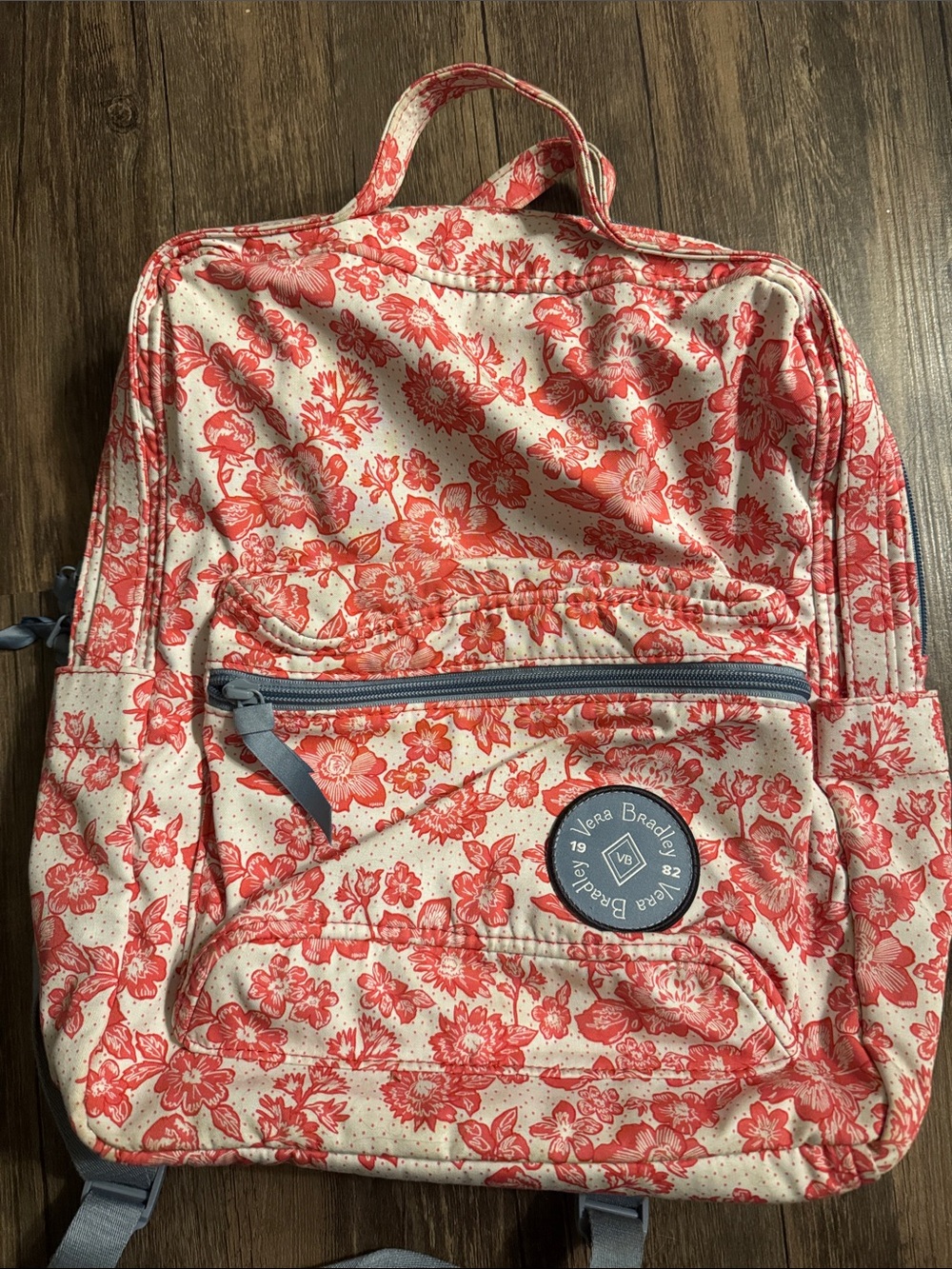 Vera Bradley Coral Floral Quilted Backpack